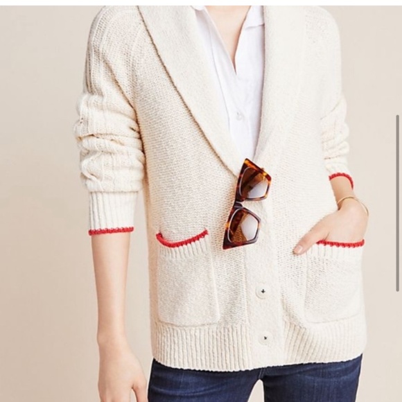 Anthropologie Lobster Cardigan - Picture 5 of 9